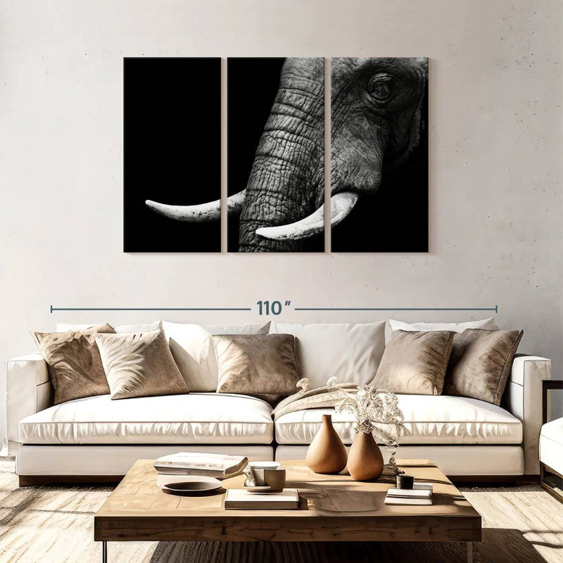 Elephant Close Up, 48" H x 74" W