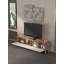 Meuble télé moderne avec de nombreuses tablettes, finition pin blanc et blanc, 70,9 x 18,5 x 13,8 pouces | Panneau de particules 100% mélaminé, épaisseur: 0,7 pouce | Design scandinave mural pour des espaces de vie élégants