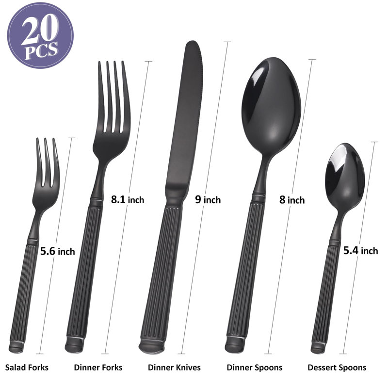 Lark Manor™ Bortola Stainless Steel Flatware Set - Service for 4