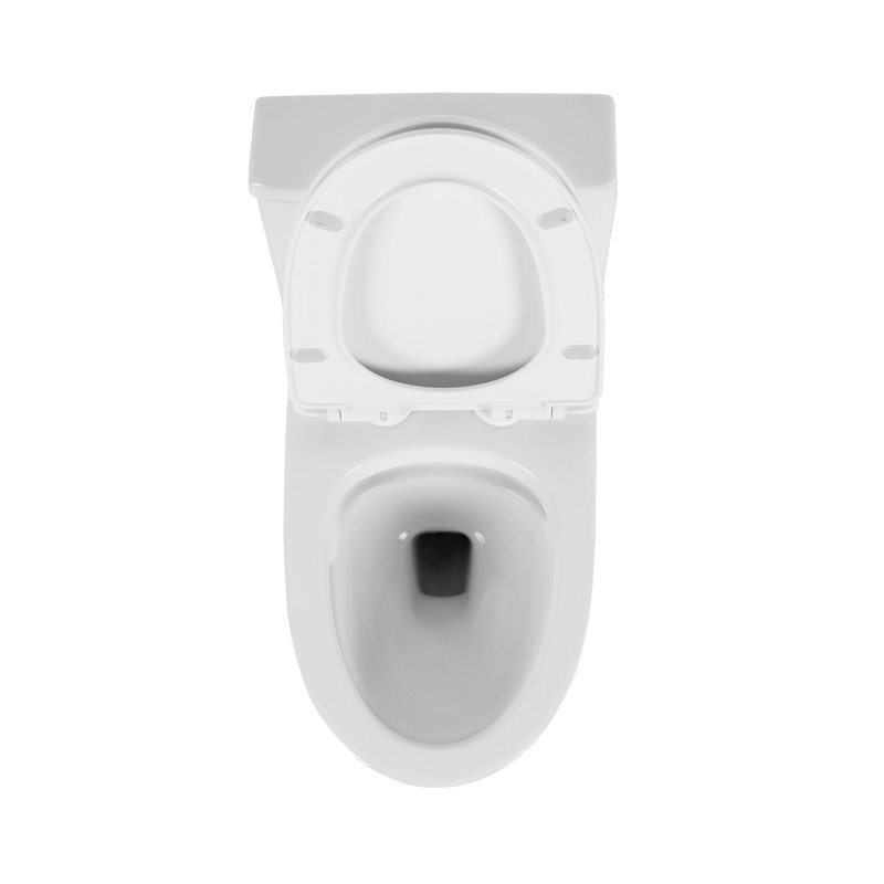 Ceramic One Toilet, 1.1/1.6 , Elongated Comfort Height, White, & , Soft Close Lid T039wt Ceramic, Steady Seat
