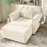 Fauteuil d'appoint Chesterfield avec repose-pieds 41,3 po Annalease