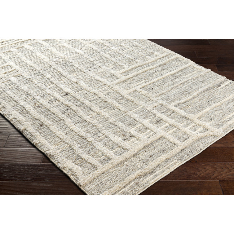 Edwardo Handwoven Wool Beige/Light Gray Area Rug