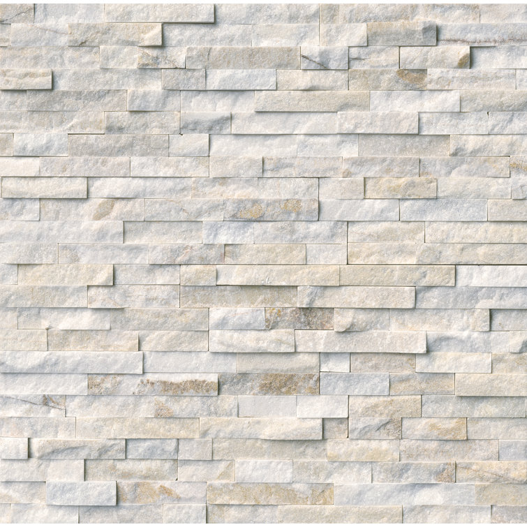 6" x 18" Stacked Natural Stone Ledger Panel Corner Wall Tile