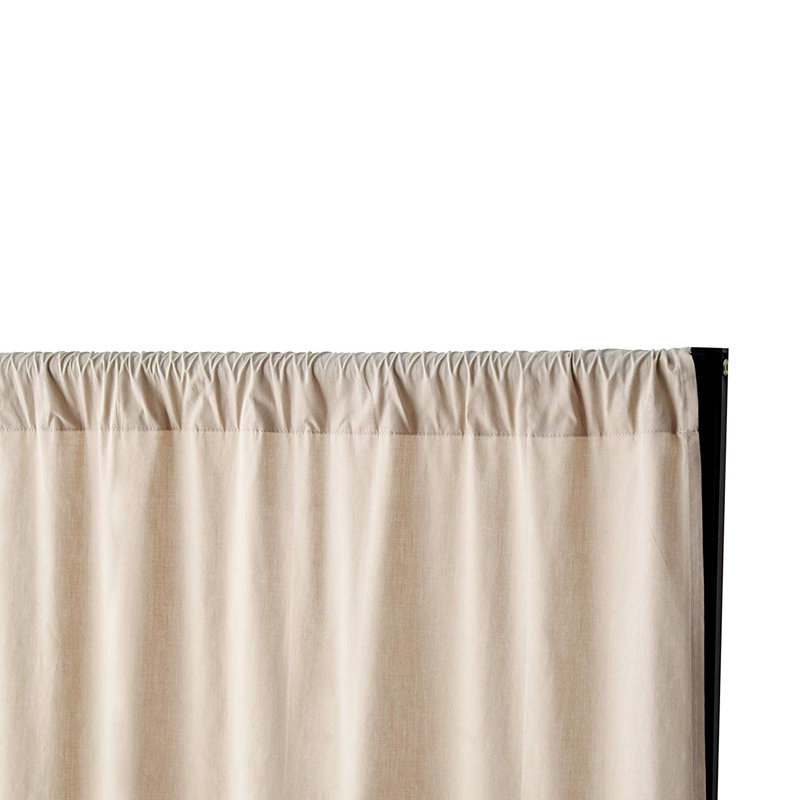 Cloison de vestiaire avec roues Dian Don't Look at Me, Structure noire / Tissu beige sépia et roulettes