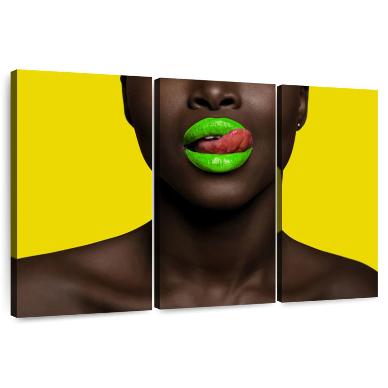 Sexy Green Lips, 24" H x 38" W