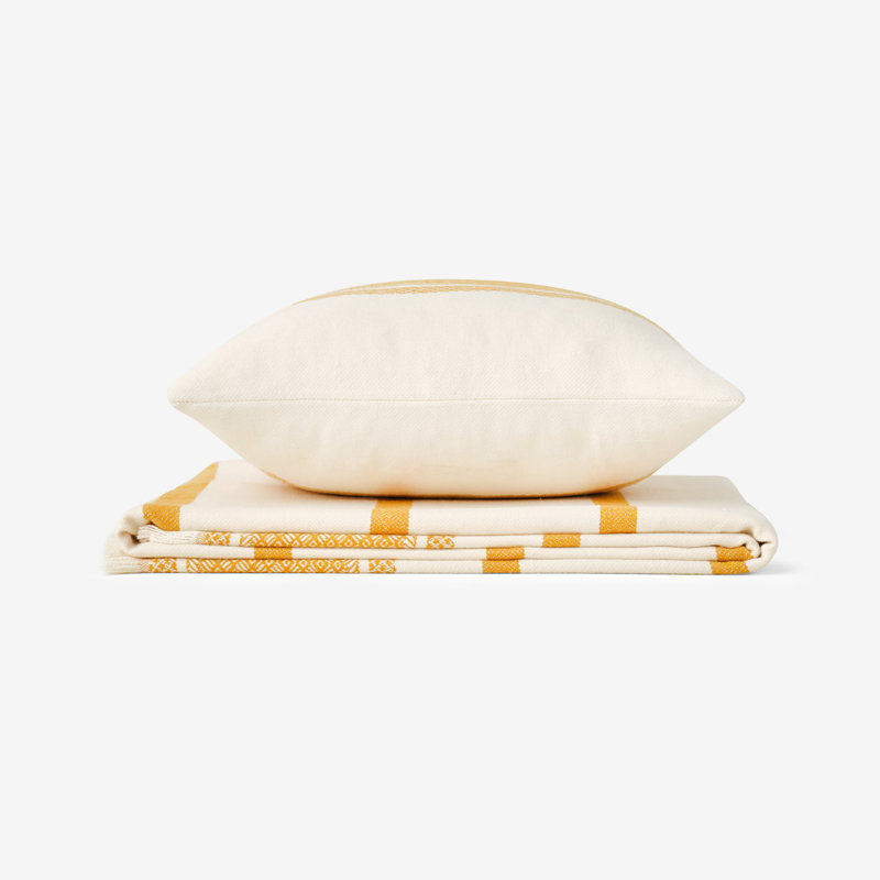 Melini Throw Blanket, Mustard