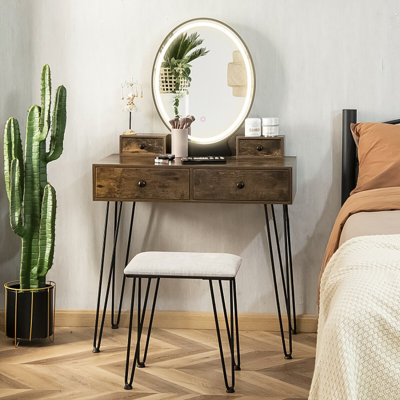 Ensemble coiffeuse et tabouret Portuna