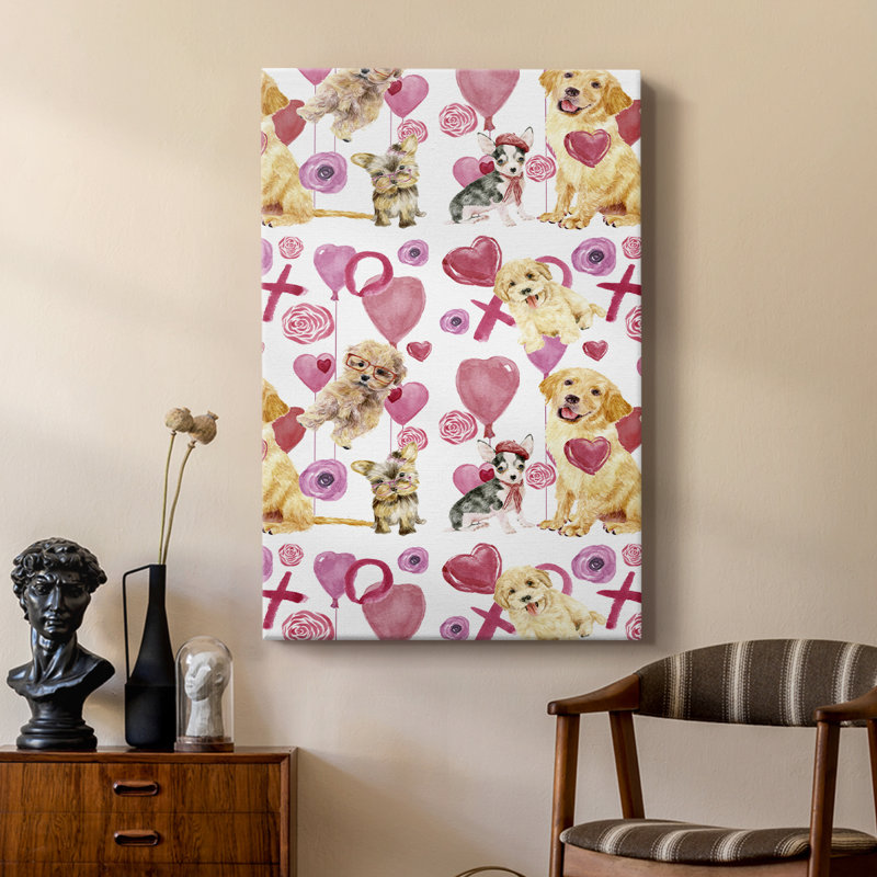 Puppy Valentine Collection E - galerie sur mesure, H 12 po x l 8 po