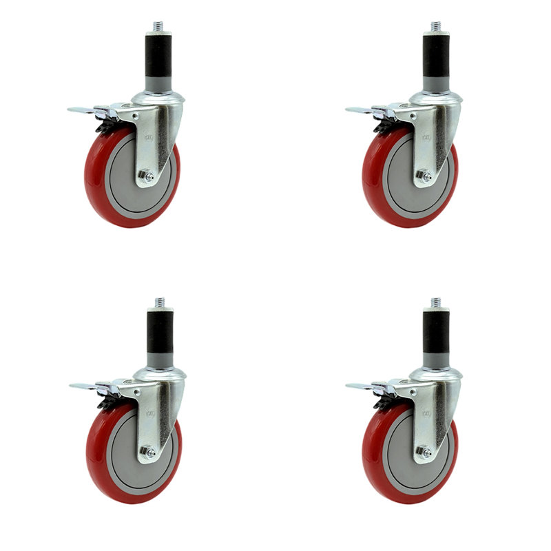Locking Replacement Caster, Red