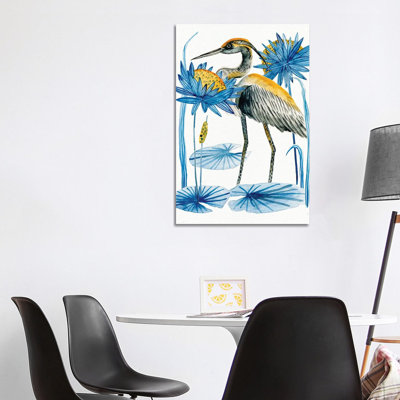 Heron Pond I by Melissa Wang - Wrapped Canvas Painting