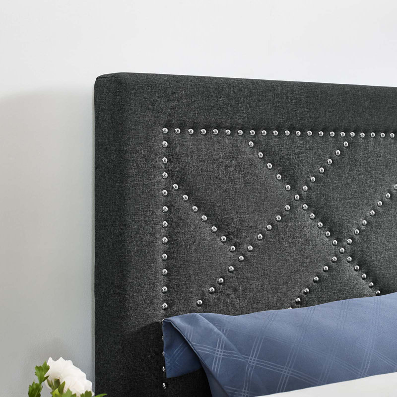 Tête de lit tapissier Carson Carrington Stryn, Double/grand, Gris