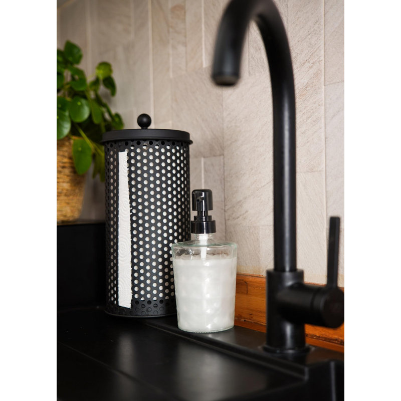 Metal Freestanding Paper Towel Holder, Matte Black