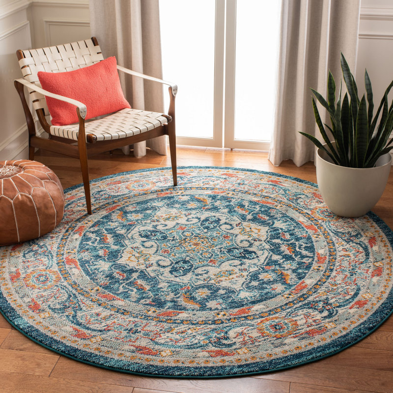 Dostie 100 Performance Oriental Rug, Round 5'
