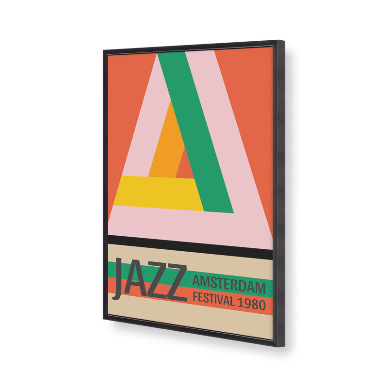 Amsterdam Jazz Festival, reproduction d'affiche, H 15,25 po x l 12,25 po, Zinc patiné