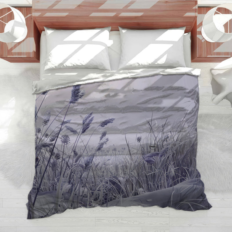 Frosty Plants Nature Cotton Blend Comforter, Queen Comforter