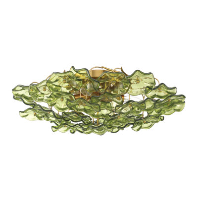 Seguis 22.5'' Aged Brass Semi Flush Mount