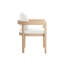 Chaise de patio en bois d'acacia massif Pablo, naturel / blanc