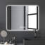Miroir de salle de bain mural à DEL - Design avant et rétroéclairé, miroir de salle de bain anti-buée avec 3 modes de couleur et 5 niveaux de luminosité, installation horizontale / verticale