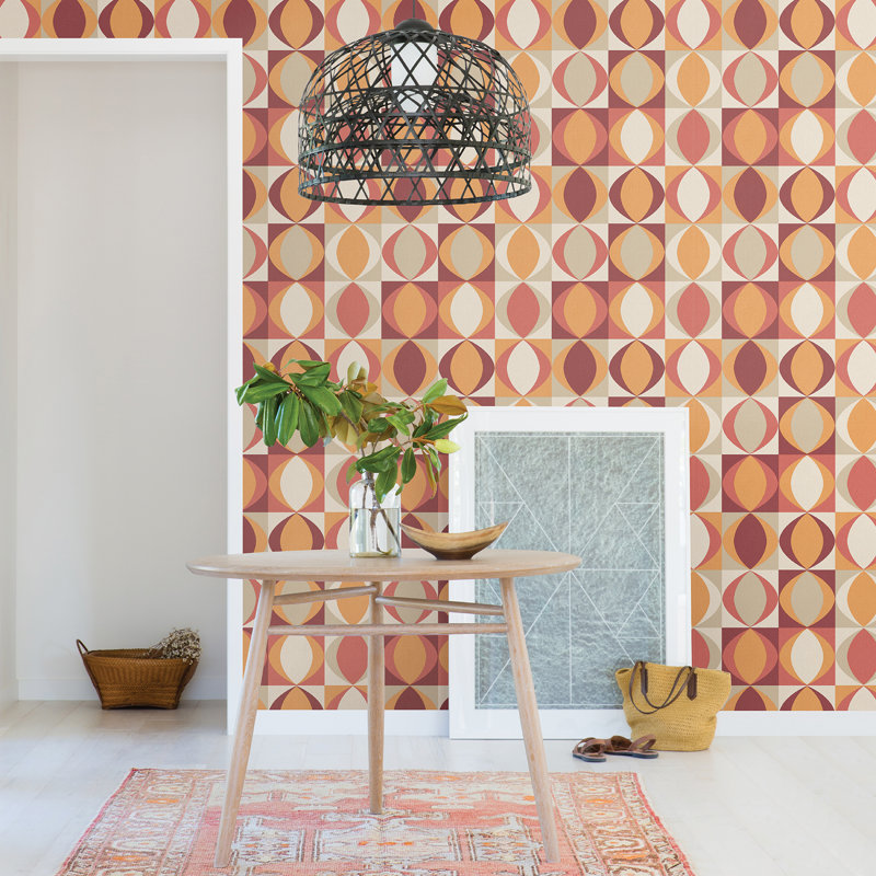 Rouleau de papier peint L 33 pi x l 20,5 po Aniyah, Rouge