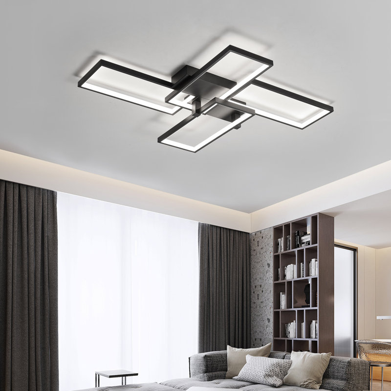 Chakelia LED Flush Mount, Black