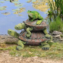 Design Toscano - in Good Company, Frog and Turtles Statue