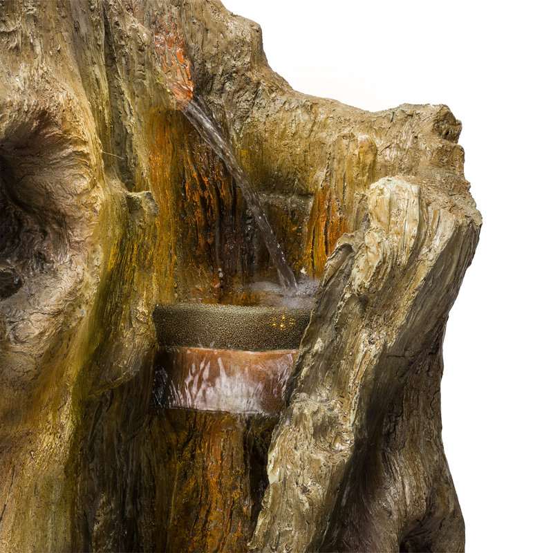 Fontaine d'extérieur à étages avec lumières DEL, H 63 po x l 31 po x P 40 po
