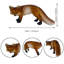 Figurine de renard roux sauvage en résine