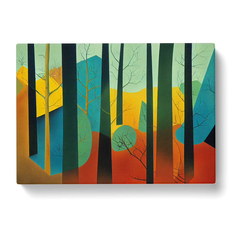 Soulful Abstract Forest - Wrapped Canvas, 35cm H x 50cm W x 3cm D