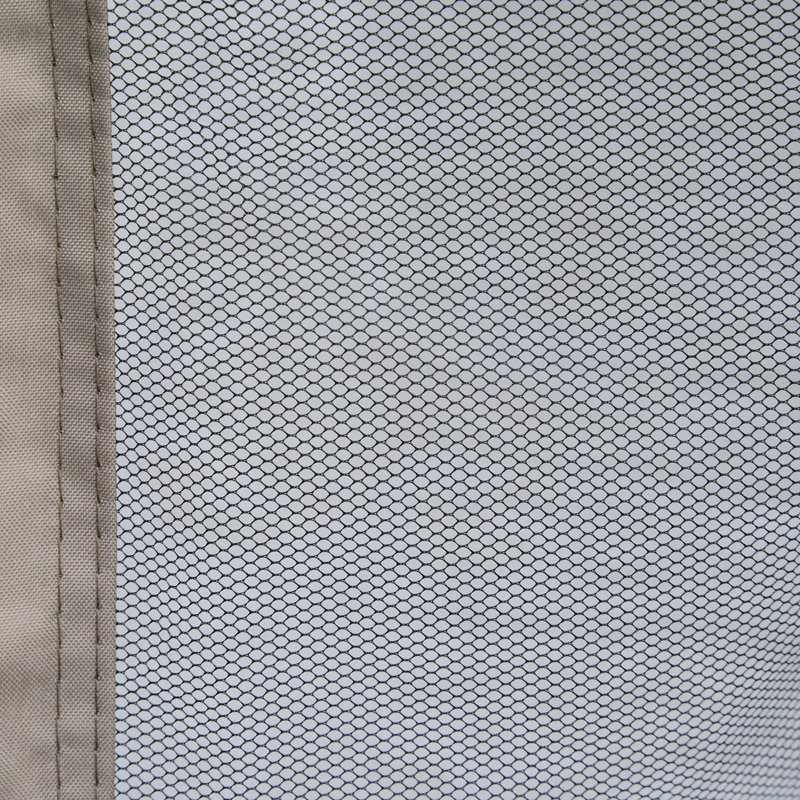 Auvent 9,6 'X pour abri de jardin extérieur, 2 toits avec filet. Protection, structure en acier, jardin, pelouse, cour arrière, terrasse. Taupe, structure spacieuse et à l'épreuve du vent et filet de protection