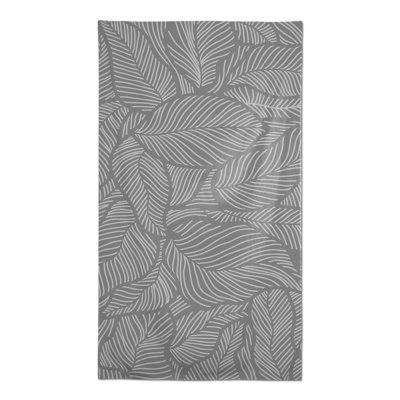 Dense Leaves Gray 5 Tablecloth