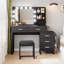 Bureau de coiffeuse avec multiprise-1184163263