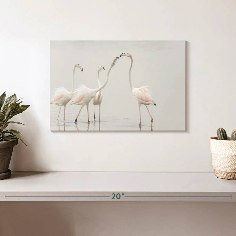Flamants roses vierges Brampt, H 8 po x l 12 po