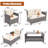 Arjola 4 - Person Patio Conversation Sets with Cushions