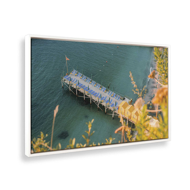 Blue Serenity Stretched Canvas Print, Opaque White Framed, 32.75" H x 48.75" W x 1.75" D