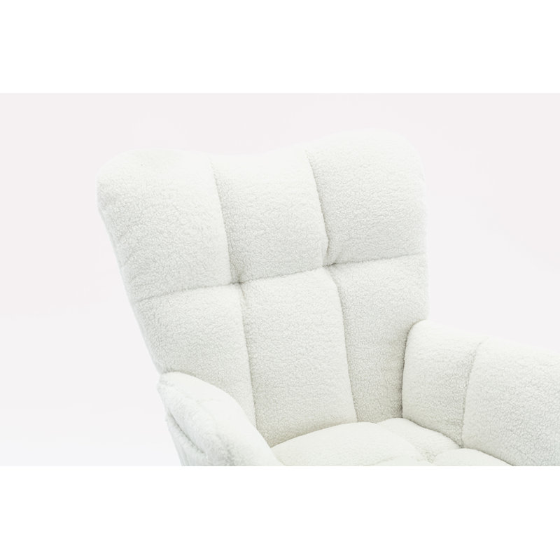 Fauteuil d'appoint 27,6 de large, Ours en peluche ivoire