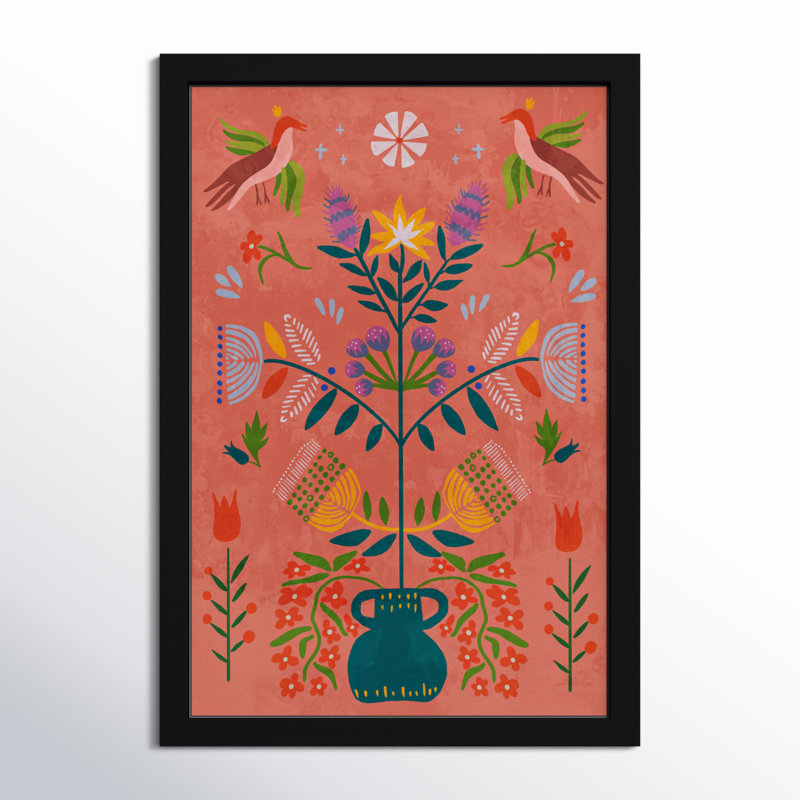 Bohemian Botanical Illustration by  - Picture Frame Print, Or, H 26 po x l 18 po