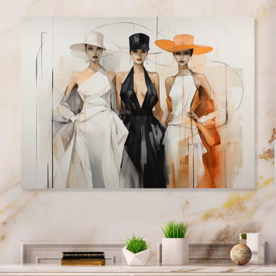 «Fashion Geometric Silhouette I», reproduction d'art en métal Fashion