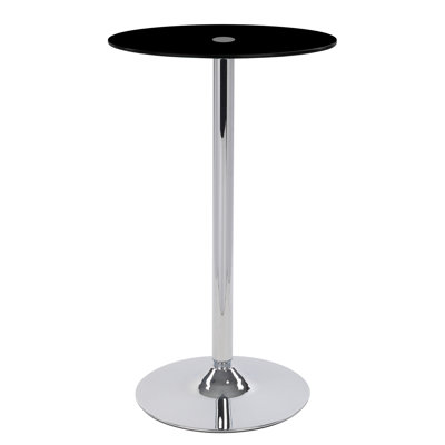 Battista Round Glass Top Metal Base Dining Table