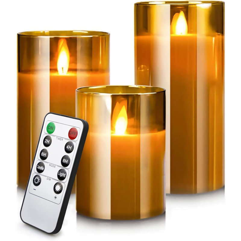 Flameless Candle, Light Gold