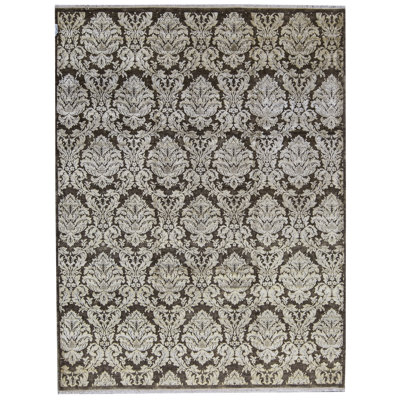 Tapis brun de haute qualité noué à la main