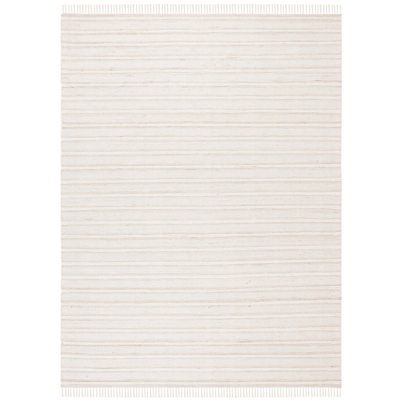 Tanyla Hand Woven Jute, Wool Striped Rug, Rectangle 8' x 10'