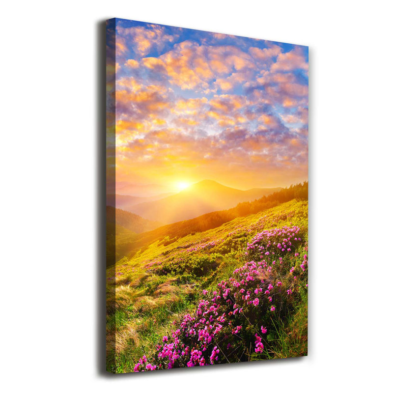 Sunset Mountains - Wrapped Canvas Print