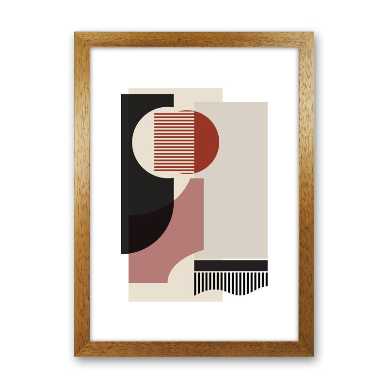 Rose Grey - Print, 84.01cm H x 59.4cm W x 3cm D, Oak Framed