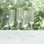 Hammered Champagne Glass-Clear w/Gold Rim