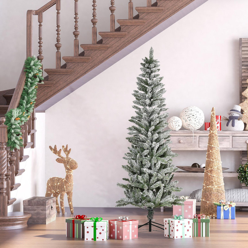 Arbre de Noël artificiel pin enneigé, 6'
