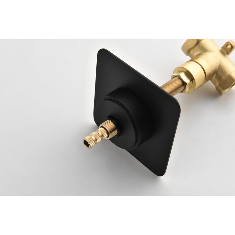 3/4" Cast Metal Shower Volume Controller With Adjustable Handle In Matte Black - Valve Body Corrosion Resistance And Rust Prevention, Facile Install Quality Regulating Equipment Brass Body, Corrosion