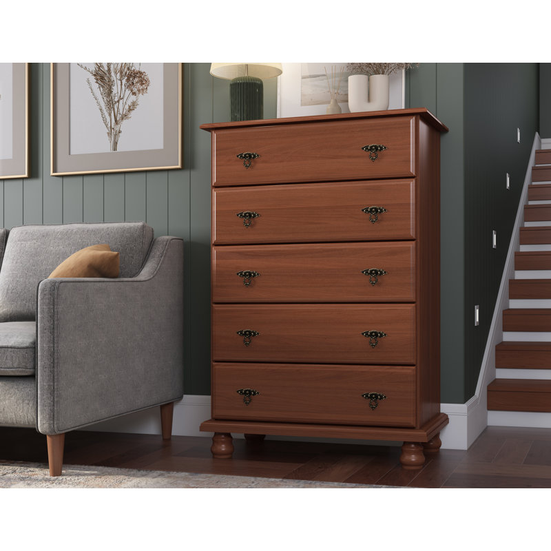 Commode 5 tiroirs Keithsburg Kyle, Moka