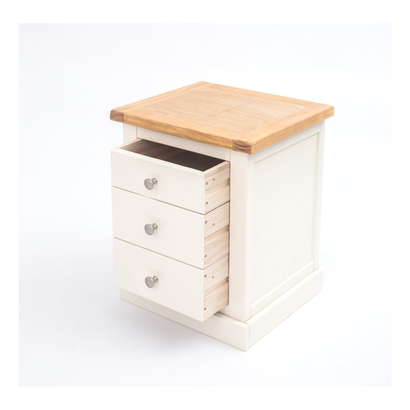 Cisneros 45 cm W Bedside Table, Satin Chrome