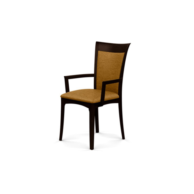 Morgan Upholstered Arm Chair, Smoke Cherry, Microseude Onyx