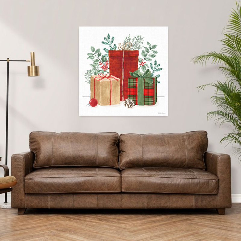 «Classic Christmas III», art abstrait traditionnel, H 36 po x l 36 po
